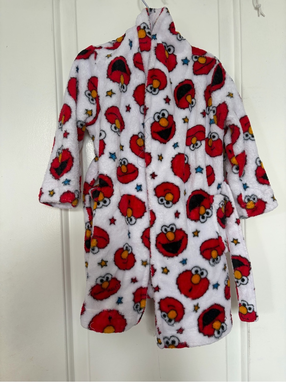 Sesame Street Elmo Plush Hooded Jacket - White & Red unisex size 2T